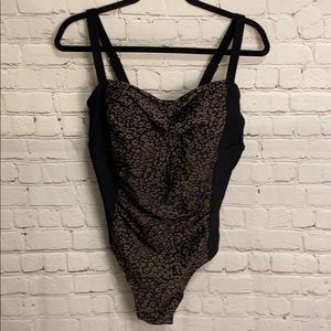 Ava & Viv Leopard One Piece Swimsuit 16W #A010